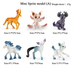 Oenux Mini Wild Forest Animals Insect Dinosaur Model Owl Fox Squirrel Hedgehog Fox Frog Figurines Cake Toppers Kid Toy Gift