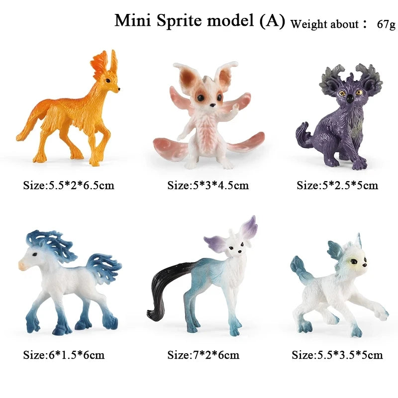 Oenux Mini Wild Forest Animals Insect Dinosaur Model Owl Fox Squirrel Hedgehog Fox Frog Figurines Cake Toppers Kid Toy Gift