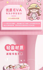 3D Astronaut Pencil Case Boys Stationery New Popular Student Double-layer Large Capacity Waterproof Pink Rabbit