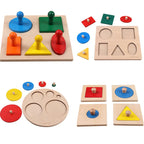 Montessori Puzzle Toys Wooden Geometric Sorting Game