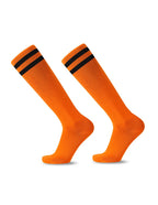 White Black Stripes Football Soccer Socks For Men Teenages Kids Boys Over the Calf Baseball Rugby Athletic Socks Women Girls