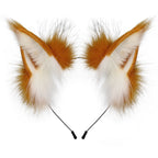 Animal Faux Fur Fox Wolf Ear Headband Furry Handmade Hairband Headwear Costume Cosplay Accessories