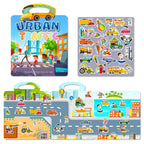 Hot New Children Scene Stickers DIY Hand-on Puzzle Sticker Books Reusable Cartoon Animal Learning Cognition Toys for Kids Gift