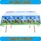66Pcs Paw Patrol Birthday Decoration Set Latex Balloons Hanging Swirls Banner Backdrop Tablecloth for Kids Party Event Supplies