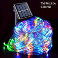 LED Solar String Lights Garden Waterproof Tube Rope Lamp Christmas Garland Fairy Lights For Outdoor Holiday Home Decoration