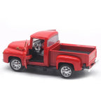 1:32 Red Vintage Metal Truck Pull Back Model Toy