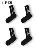 4 Pairs Men's Athletic SocK Soccer Socks Sports Grip Sock Anti-slip Basketball Socks Spot Rubber Non-Slip Soft Cotton Soccer Sox