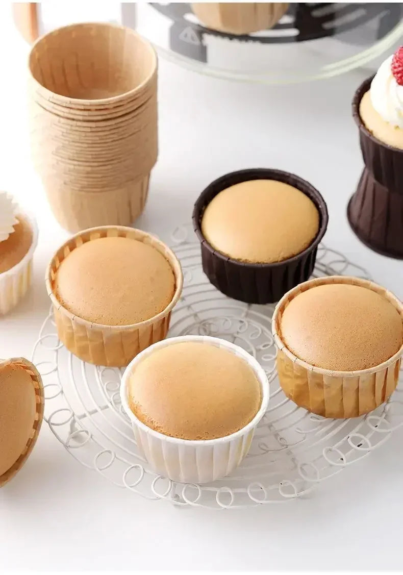 50pcs Golden Muffin Cupcake Paper Cup Oilproof Cupcake Liner Baking Cup Tray Case Caissettes Cupcake Wrapper Paper Wedding Party