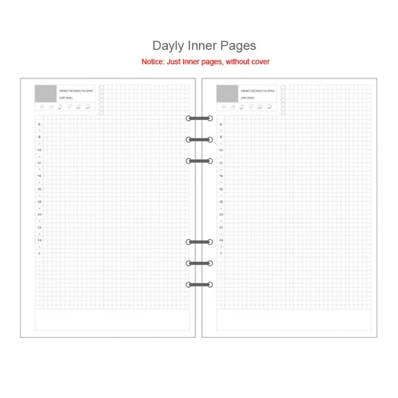 A5 A6 A7 Laser Notebook Planner Organizer Binder Books Journal Sketchbook Accessories Diary Office Supplies Notebook