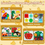 Montessori Toy Busy Board Giraffe Busy Book Preschool Learning Educational Quiet Book Sensory Travel Toy for Baby 3 4 5 6 Ages