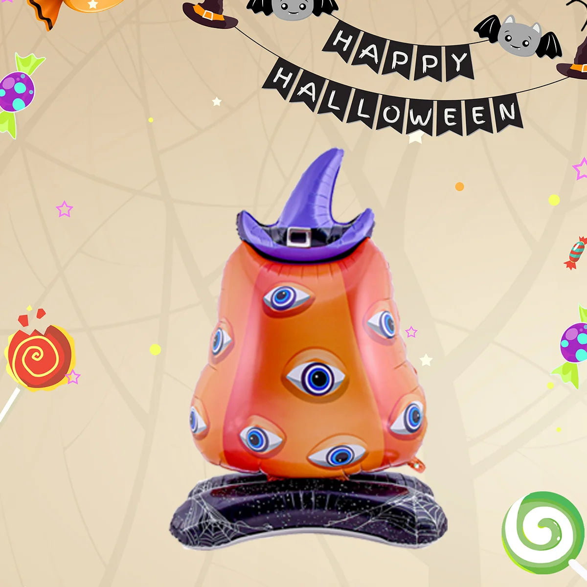 1set Giant Stand Pedestal Halloween Party Balloons Ghost Skull Pumpkin Tree Wizard Shape Balloon Halloween Decorations 2027