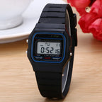 Rose Gold Digital Sports Watch – Retro Electronic Wristwatch