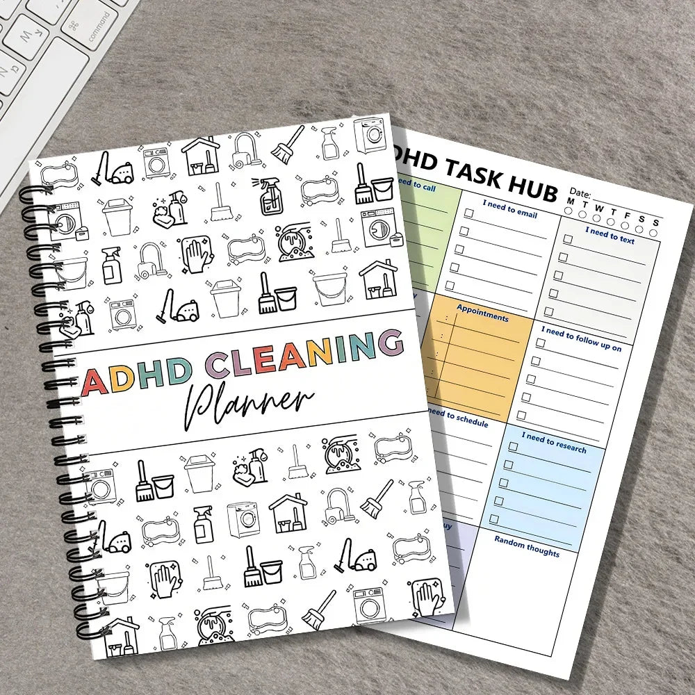 Household Chore Task Notebook Daily Weekly Monthly Cleaning Planner Family Home Cleaning Schedule Chart For Household Management