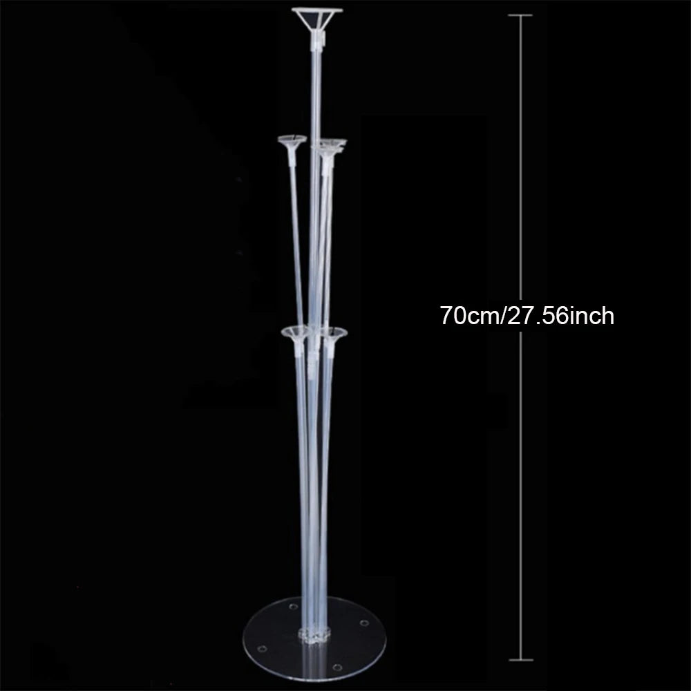 Runtowo 1set Birthday Balloon Stand Kit, Balloon Stand With Base And Pole For Wedding Birthday Party Decoration