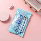 7-In-1 Stationery Set Children Back To School Gel Pen Highlighter Ballpoint Pen Eternal Pencil Tape Eraser Kids Prize Xmas Gift