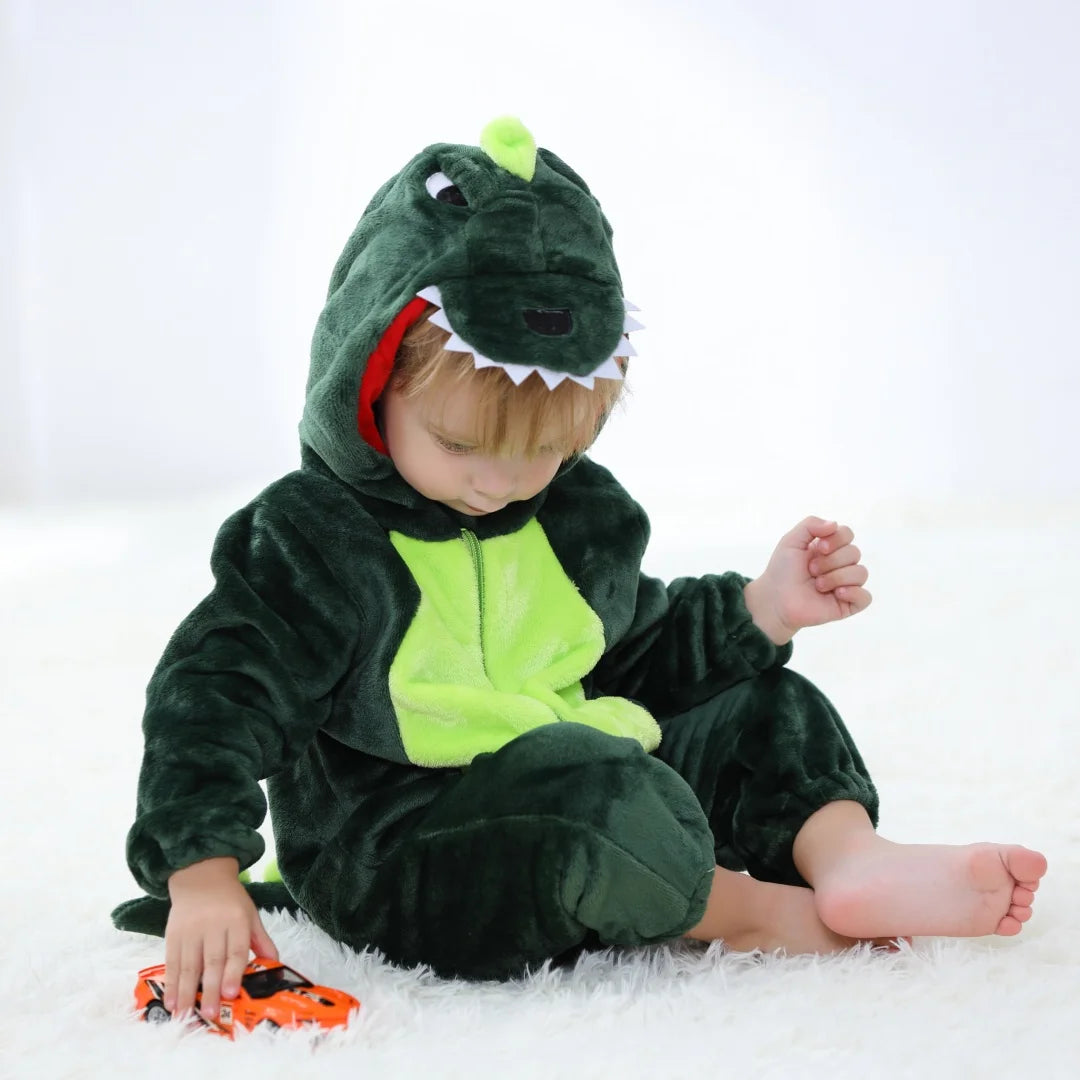 Inflant Newborn Rompers Kigurumi Winter Animal Onesie Kids Jumpsuit Pajamas Baby Dinosaur Costumes For Christmas Halloween Party