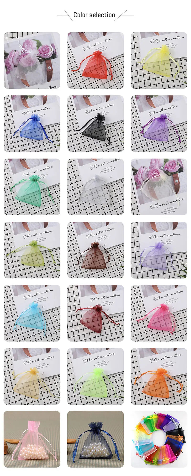 Colorful Organza Gift Bags for Jewelry and Party Decor