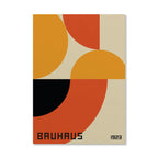 Abstract Orange Bauhaus Geometric Poster Pop Art Sunrise & Bicycle Wall Art Prints for Modern Living Room Dormitory Home Decor