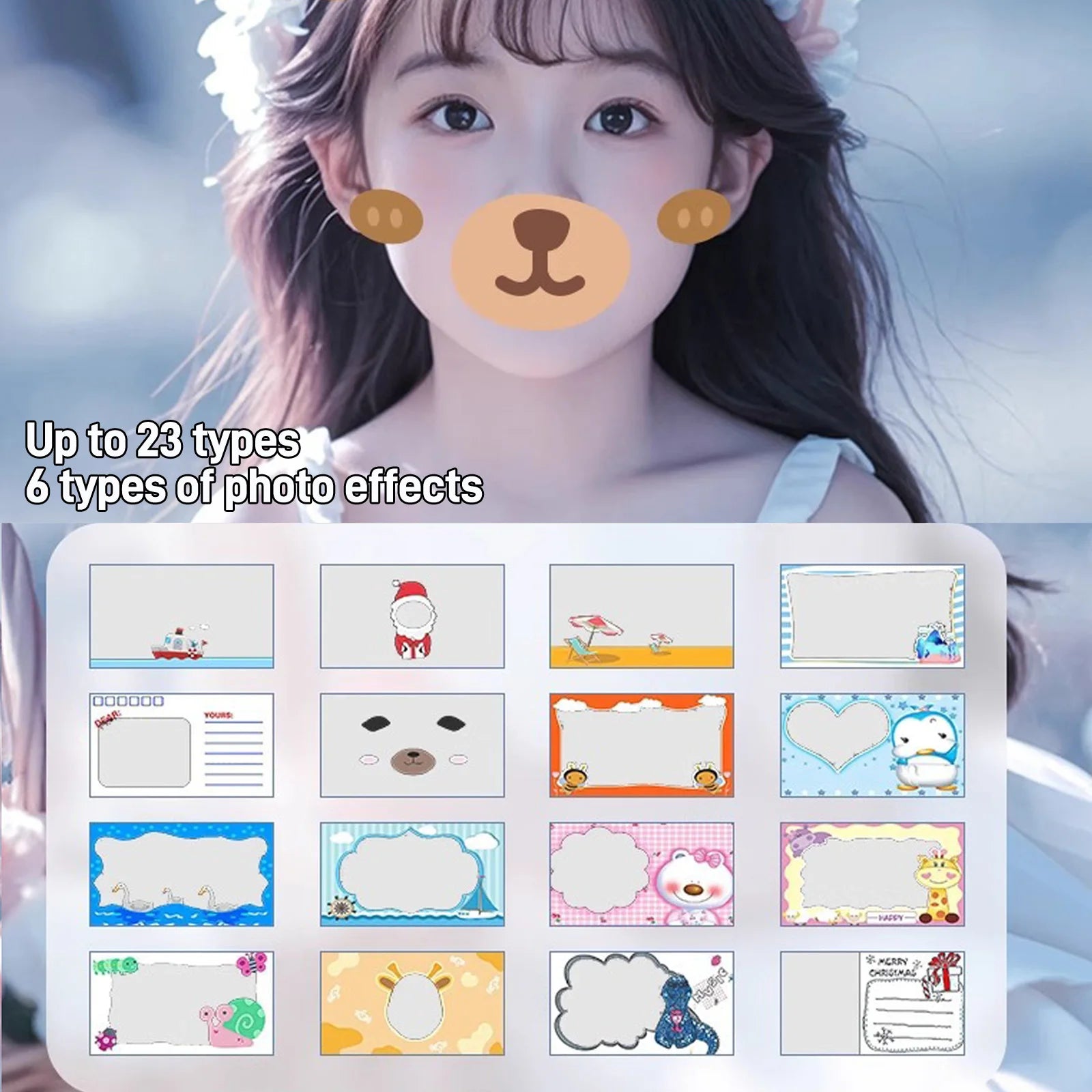 Kids Instant Camera Color Printing Camera 32GB 1080P Thermal Print Toys Camera Print Photo Video Games Music Children Gift