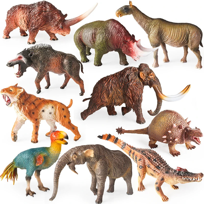 Oenux Prehistoric Wild Animals Doedicurus Armadillo Doedicurus Sabretooth Model Action Figures PVC Collection Toy Kid Gift