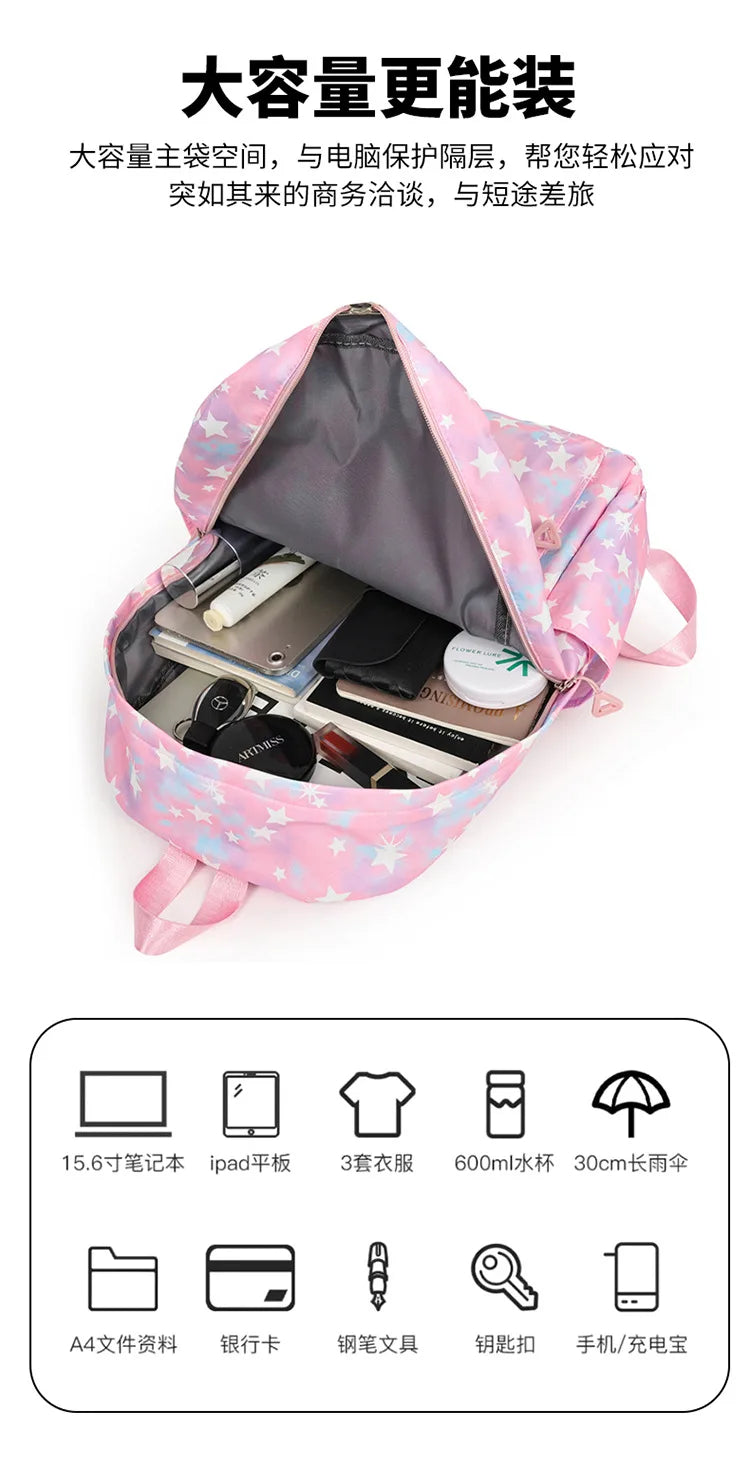 3Pcs/Set KPop Demon Hunter School Bags Girls Teens Rumi Mira Zoey Youth School Backpack Travel School Students Laptop Backpack