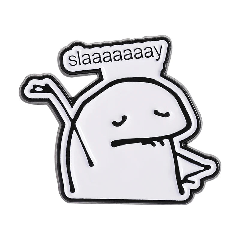 Funny Cartoon Characters Flork Enamel Pins No Me Ofrezcan Pan Simple Figure Brooches Lapel  Badge Jewelry Gifts for Friends