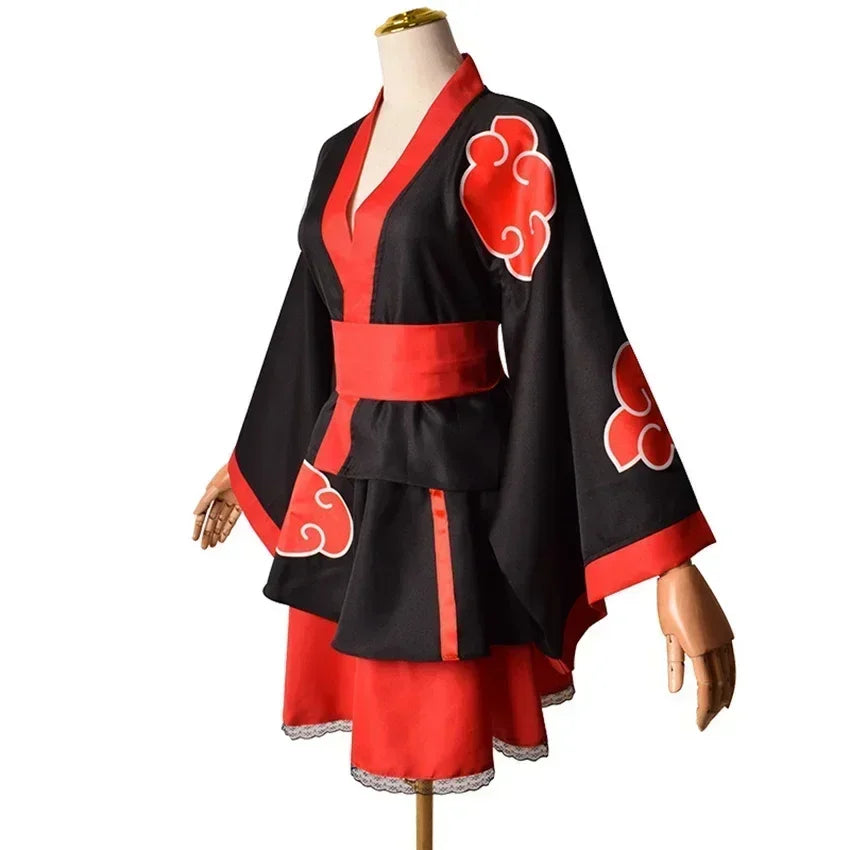 New Ninja Cosplay Anime Kimono Dress Girl Halloween Costume for Kid Skirt Suit Festival Carnival Disguise Women Masquerade