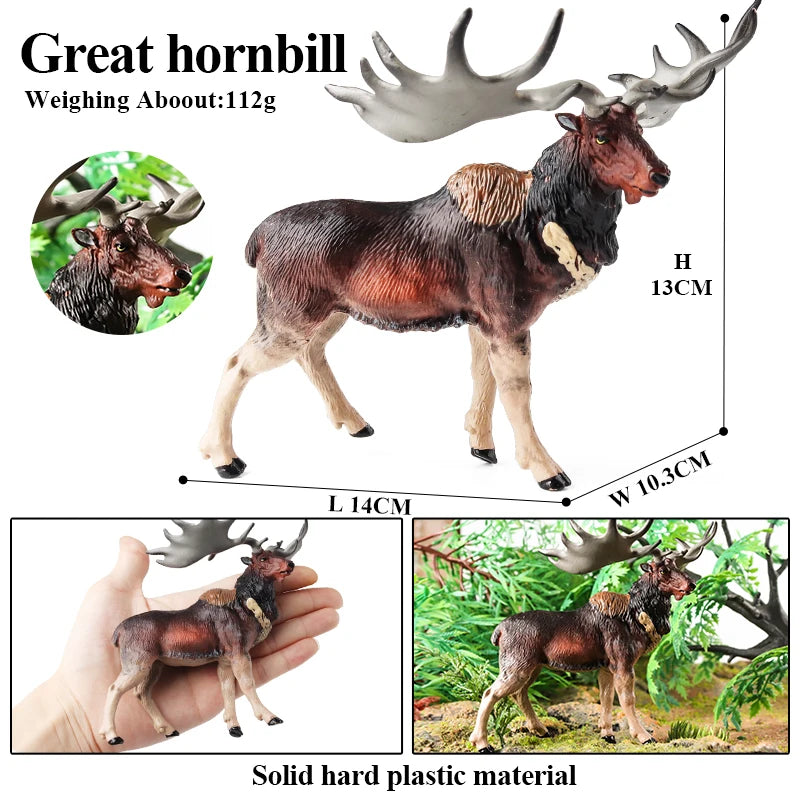 Oenux Simulation Wild Animals Toy Desert Camel Donkey Alpaca Antelope Elk Deer Model Action Figures PVC Decoration Kids Gift