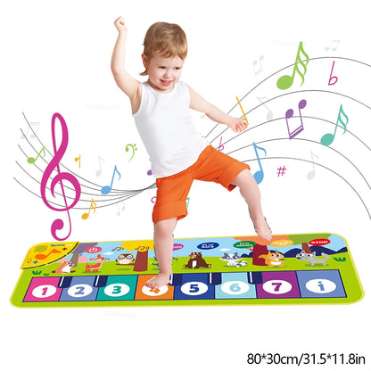 Kids Piano Mat Floor Keyboard Dance Mat Musical Toy for Toddlers
