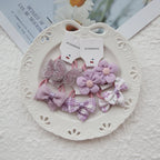 10Pcs Children's Flower Hair Accessories Hair Bow Headwear Rope Cute Girls Hair Bands Trendy Handmade Elastic Lovely Hairbands