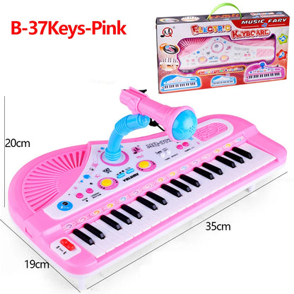 37 Keys Kids Electronic Piano Keyboard with Microphone Toy