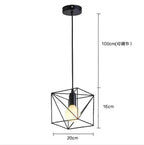 Vintage Pendant Lamp Iron Frame Ceiling Lighting Paint Restaurant Teahouse Chandelier Indoor Wrought Metal Modern Pendant Lights