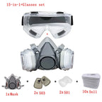 6200 Half Face Dust Mask – 503 5N11 Particle Filters & Goggles Set