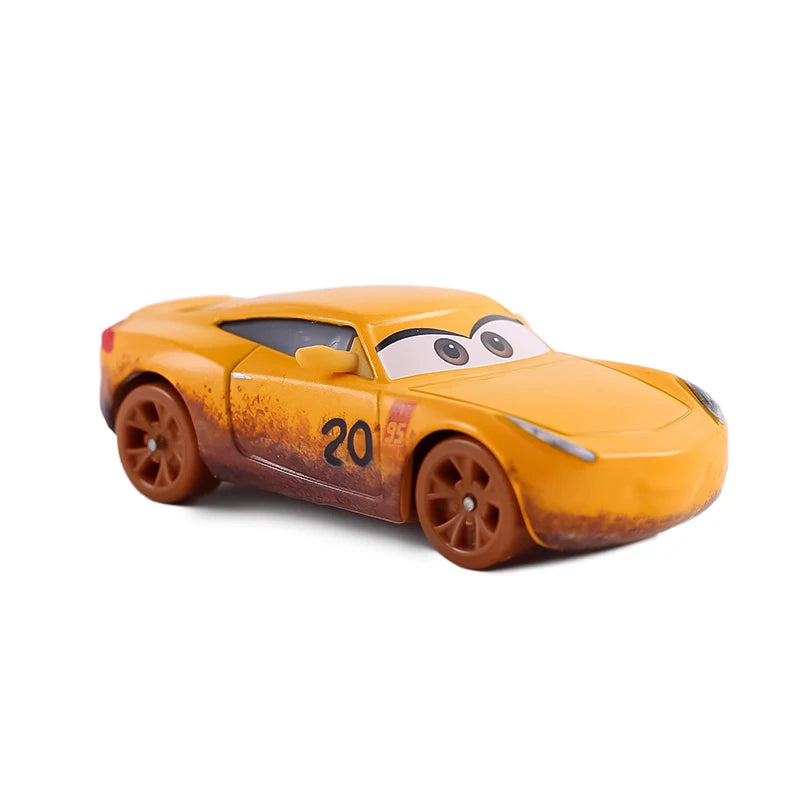 Original Pixar Cars 3 Anime Figure School Bus Cartoon Model Cars 1:55 Metal Die Casting Alloy Cars Child Toys Birthday Gifts