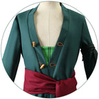 Roronoas Cosplay Costume Anime Kimono Robe Zoro Cloak Uniform Halloween Outfits With Earrings For Comic Con