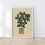 1pc Green Botanical Leaves Interior Art Print Houseplants Nature Indoors Canvas Wall Home Decor Calming Poster Foliage and Plant