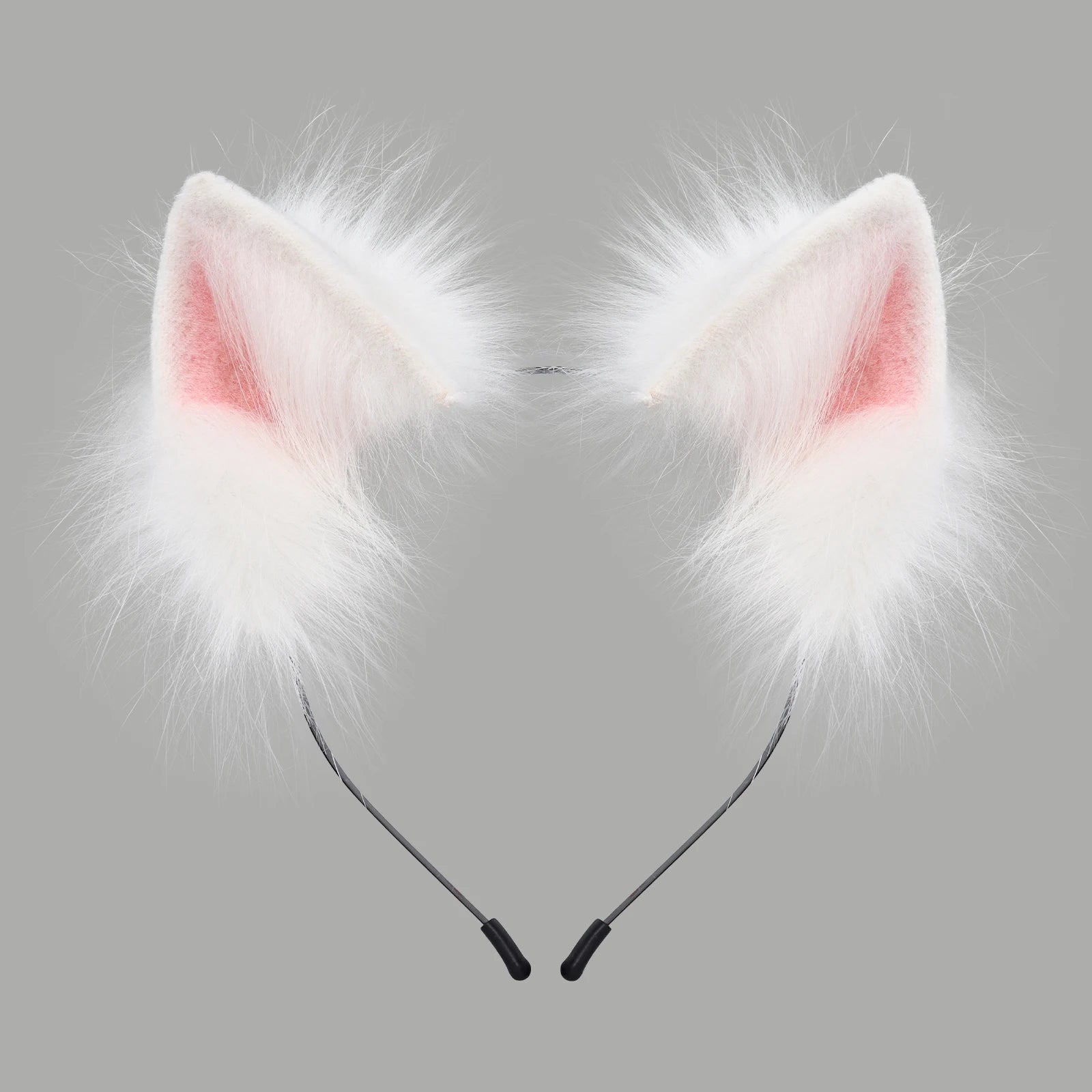 Handmade Faux Fur Animal Ears Headband Furry Cat Fox Ear Hairhoop Headwear Costume Accessory for Cosplay Masquerade