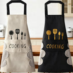 New Waterproof Oilproof Apron Kitchen Household Cooking Baking Apron for Men Women Lightweight and Durable with Hand Wiping