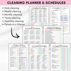 Daily Weekly Monthly Household Cleaning Planner Notebook Family Chore Chart Home Cleaning Task Schedule Organizer