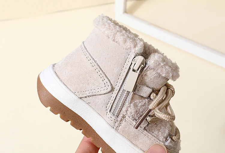 GT-CECD New Autumn/Winter Baby Boots Warm Plush Rubber Sole Toddler Kids Sneakers  Infant Shoes Fashion Little Boys Girls Boots