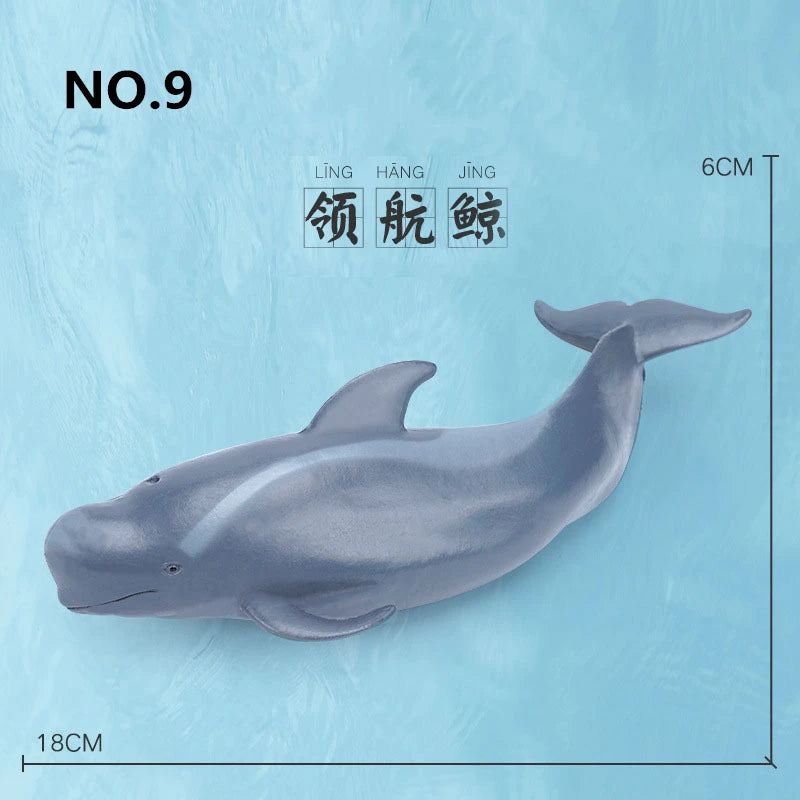 12 Styles Simulated Marine Sea Life Whale Shark Model Ocean Animals Dolphin Creative Home Decor Toys For Children Christmas Gift