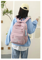 Girl School Bag Backpack Back Pack For Teenager Women Children Female Pink Schoolbag Primary High Bagpack Class Teens Child Kids