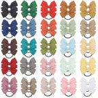 20/40/50 Pcs 2" Grosgrain Ribbon Pigtail Hair Bows Elastic Hair Ties Hair Bands Holders Hair Accessories for Baby Girls Infants