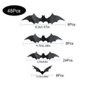 Halloween Bats Decorations,3D Pvc Bat on The Wall,Black Bats Wall Stickers,Halloween Scary Props