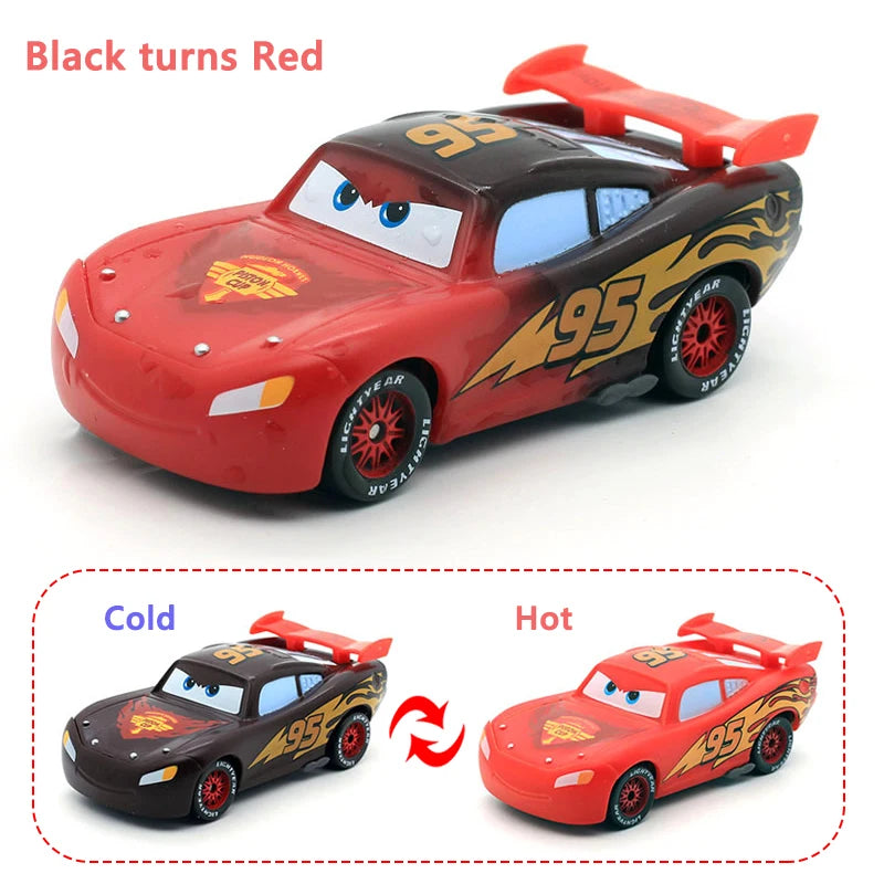 Pixar Cars Color Changing Toy Car Anime Figures Lightning McQueen Doc Hudson Metal Die Casting Model Children's Birthday Gifts