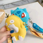Pokemon Anime Pikachu Lovely Fashion Bag Princess Small Storage Silicone Purse Messenger Cartoon Figures Model Toys Kids Gift