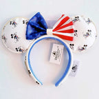 Disney Princess Headband Mickey Ear Rapunzel Sequin Bow Hair Hoop Birthday Gift Girl Accessories Halloween Gift Christmas Jack