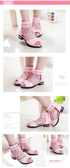 Girls Bow Sandals Princess Summer Shoes for Kids Fashion Cute Beach Wear