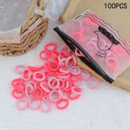 20/50Pcs/Set Girls Colorful Nylon Small Elastic Hair Bands Kids Cute Bow Hair Bands Ponytail Holder Headband Hair Accessories