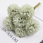 6 Artificial Dandelion and Chrysanthemum Ball Bouquets - Perfect for Home, Office, Coffee Shop, Garden Party, Wedding Decoration